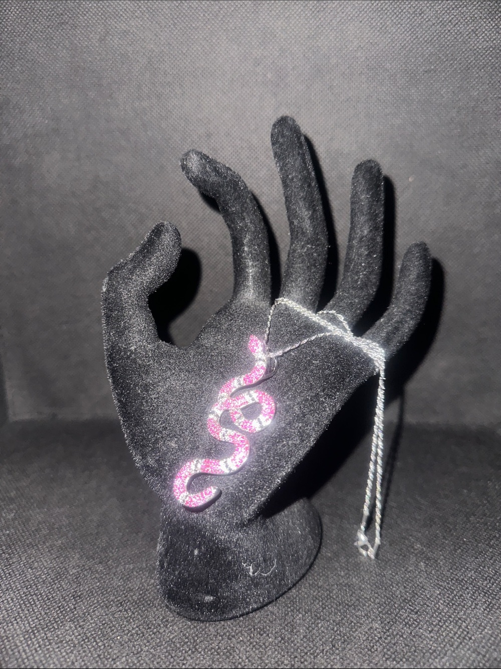Fashion Snake Pendant Necklace - Pink